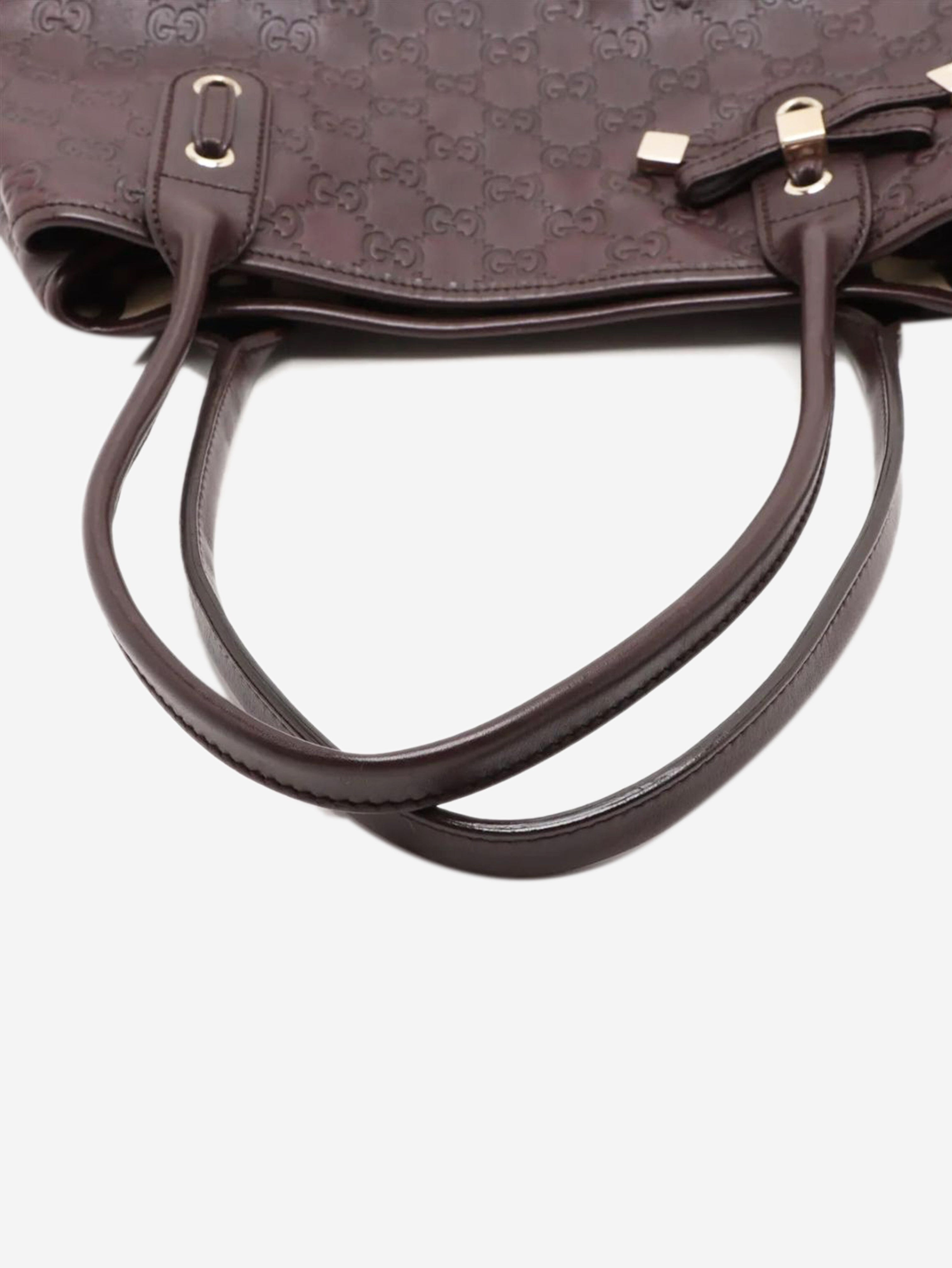 Brown Guccissima leather shoulder bag