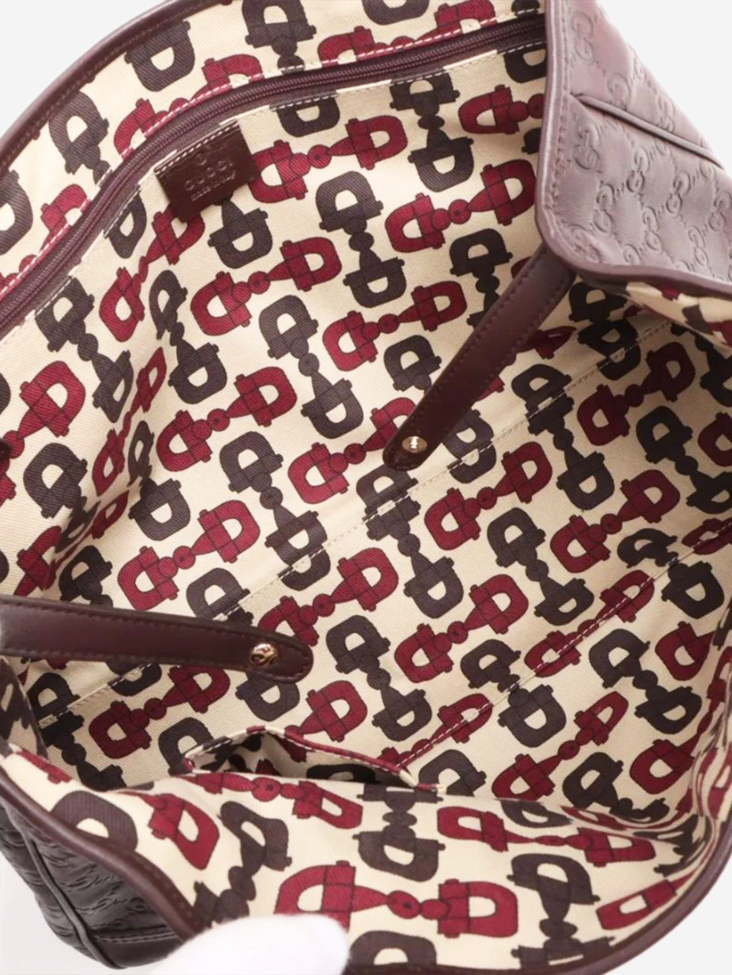 Brown Guccissima leather shoulder bag