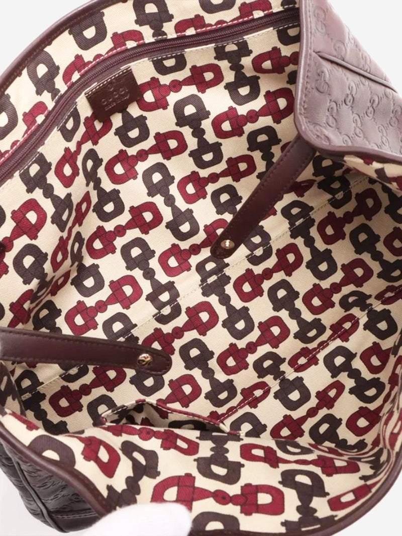 Brown Guccissima leather shoulder bag