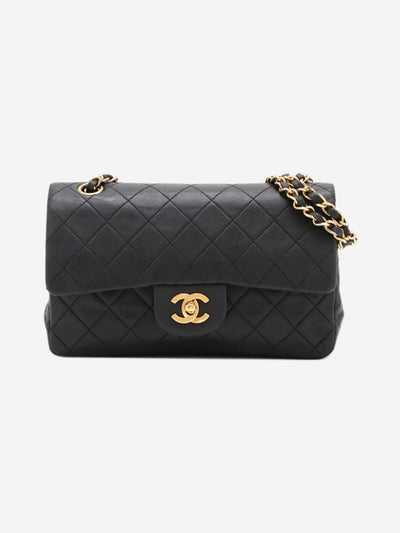 Black vintage 1989 small lambskin Classic Double Flap bag Shoulder bags Chanel 