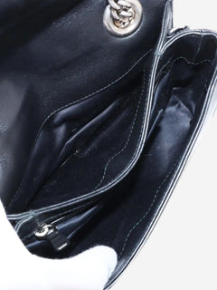Black Matelassé leather chain bag