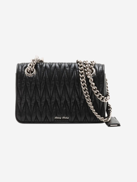 Black Matelassé leather chain bag product image
