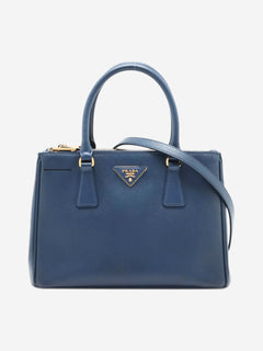 Blue Saffiano leather Galleria 2way bag Shoulder bags Prada 