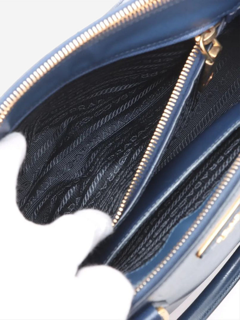 Blue Saffiano leather Galleria 2way bag Shoulder bags Prada 