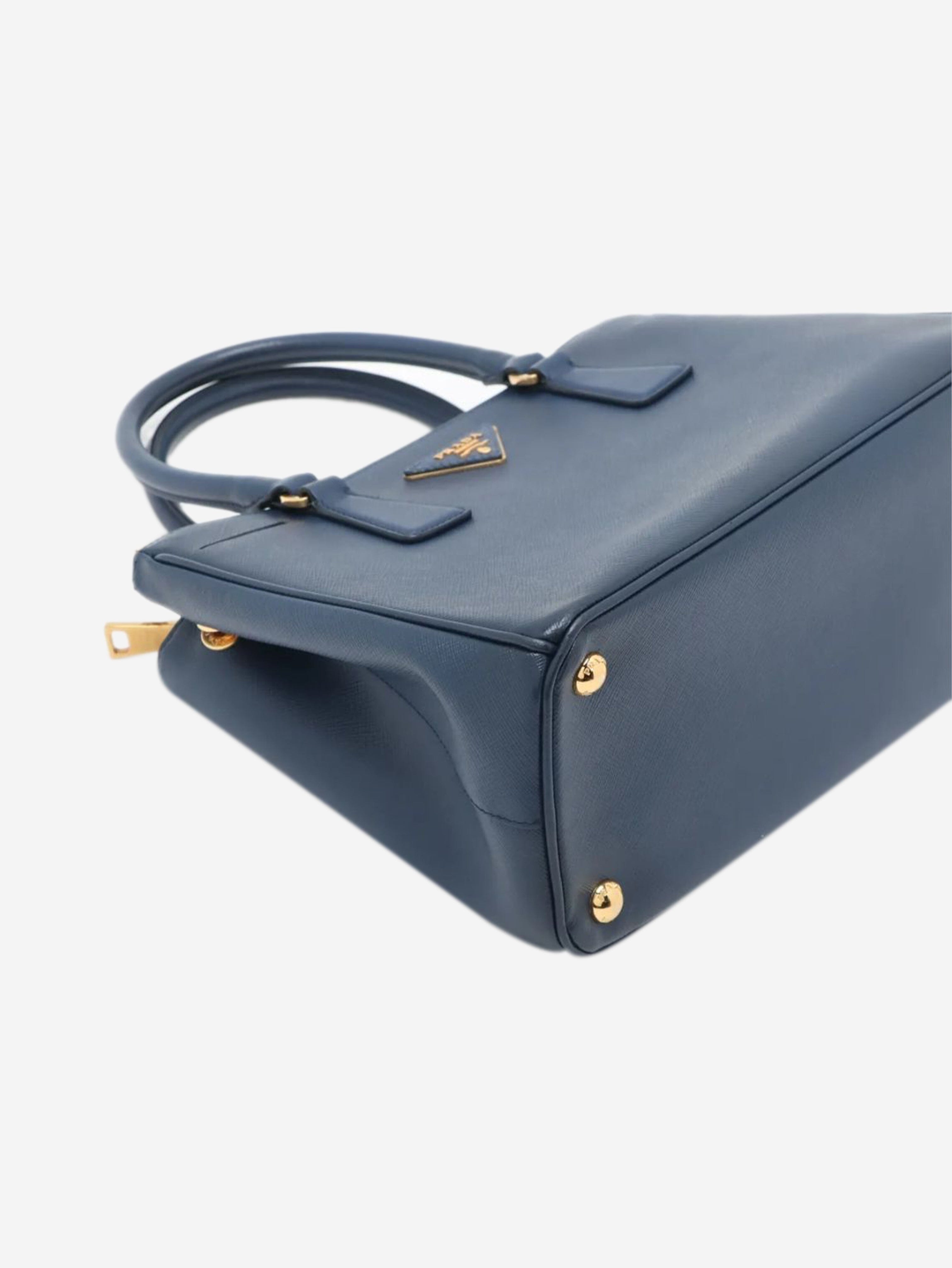 Blue Saffiano leather Galleria 2way bag Shoulder bags Prada 