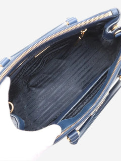 Blue Saffiano leather Galleria 2way bag Shoulder bags Prada 