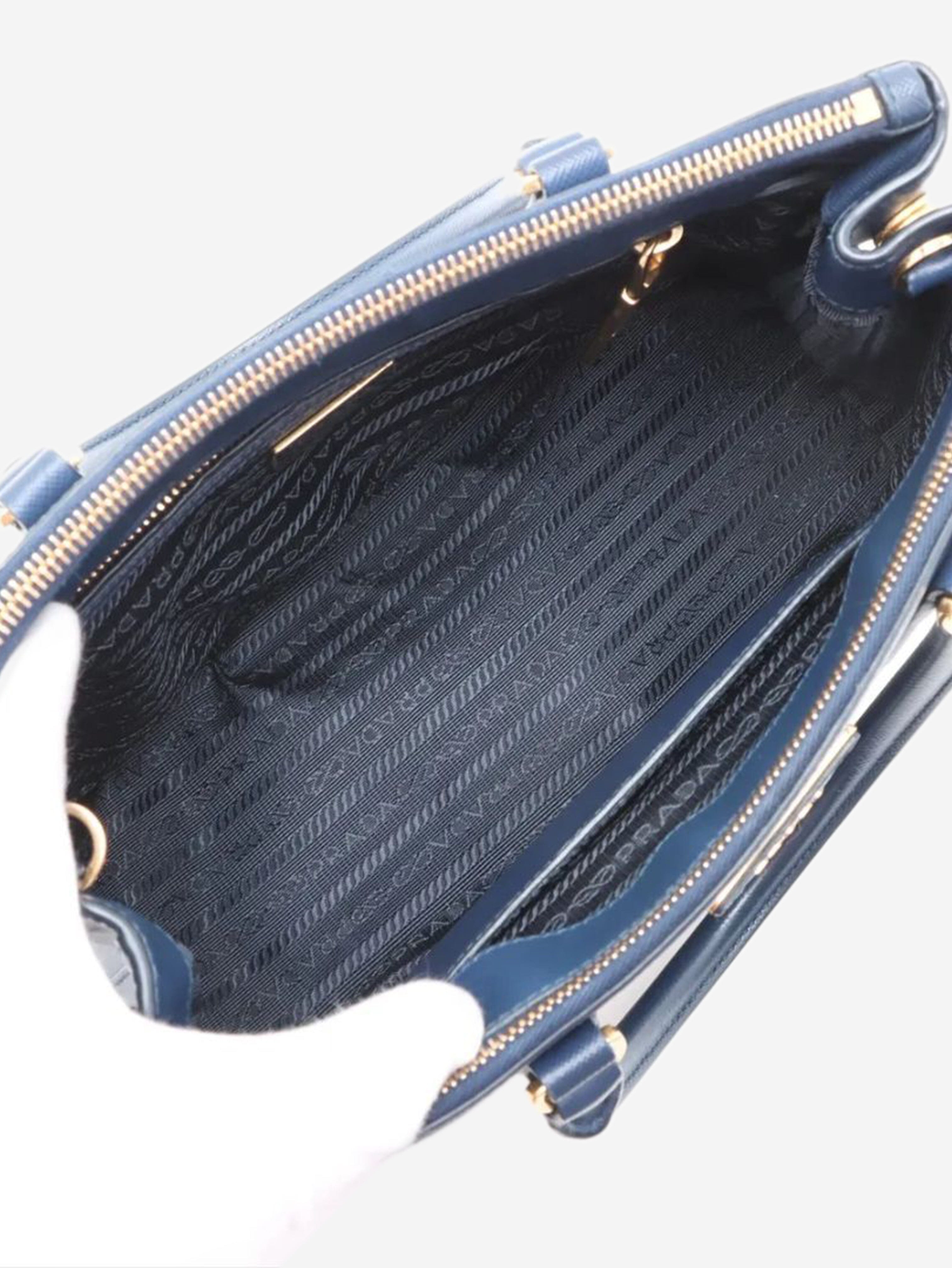 Blue Saffiano leather Galleria 2way bag Shoulder bags Prada 