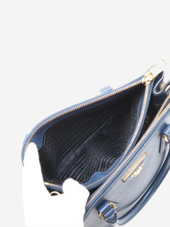 Blue Saffiano leather Galleria 2way bag Shoulder bags Prada 