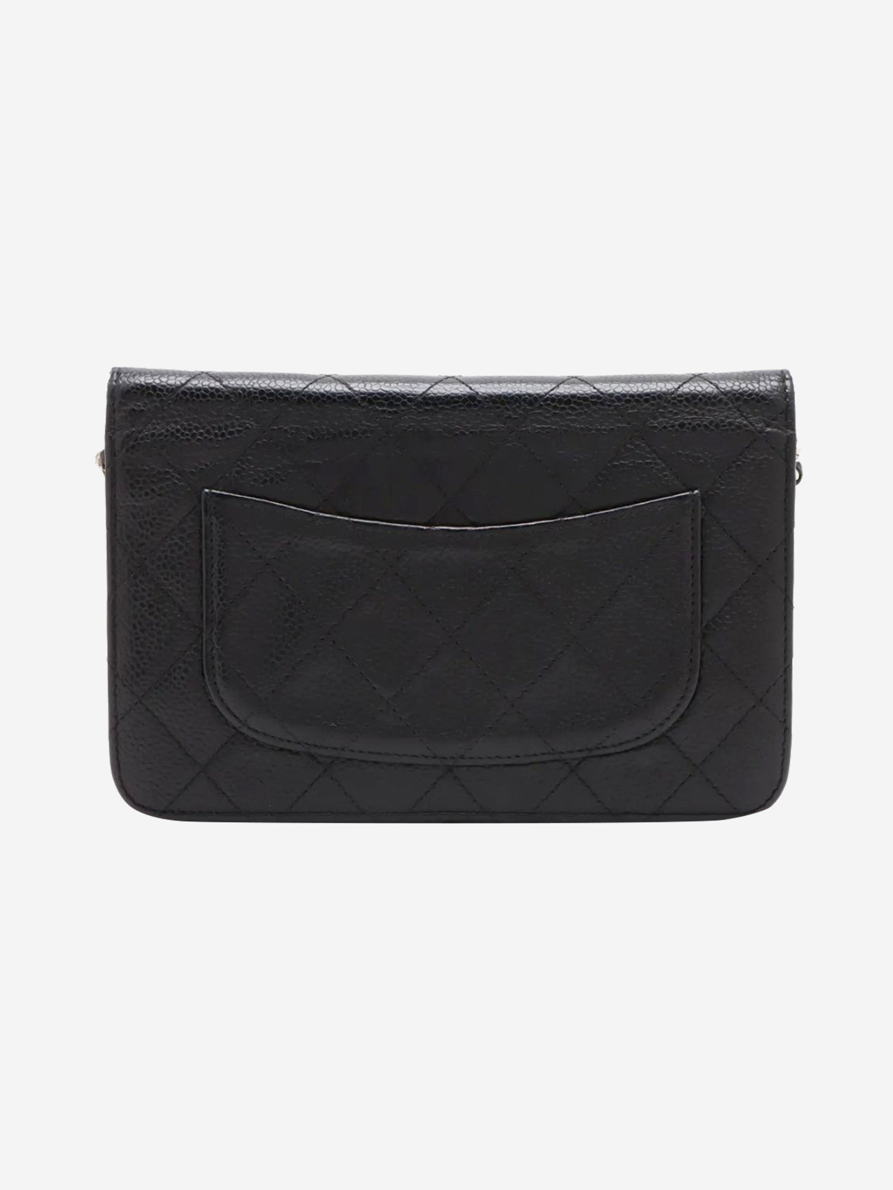 Black 2016 caviar Wallet-on-Chain Cross-body bags Chanel 