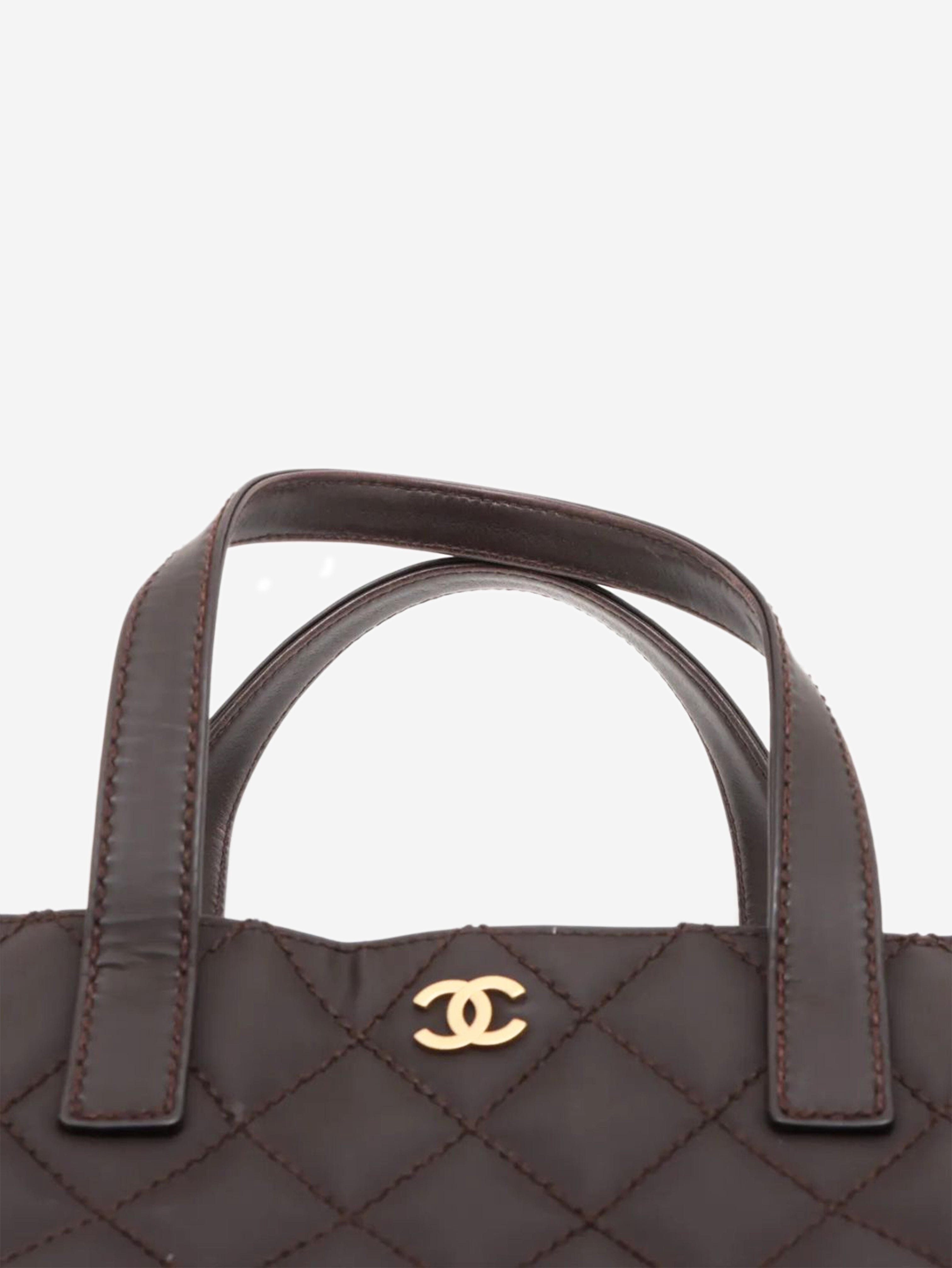 Brown vintage 2003 Wild-Stitch leather tote bag Tote Bags Chanel 