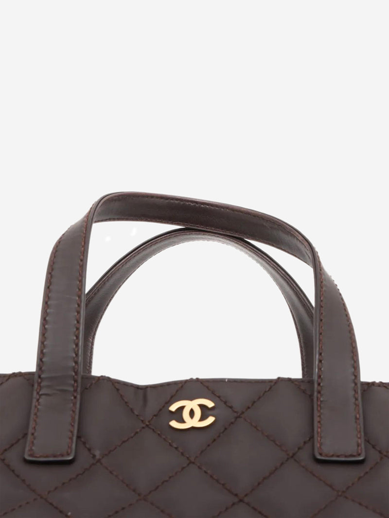 Brown vintage 2003 Wild-Stitch leather tote bag Tote Bags Chanel 