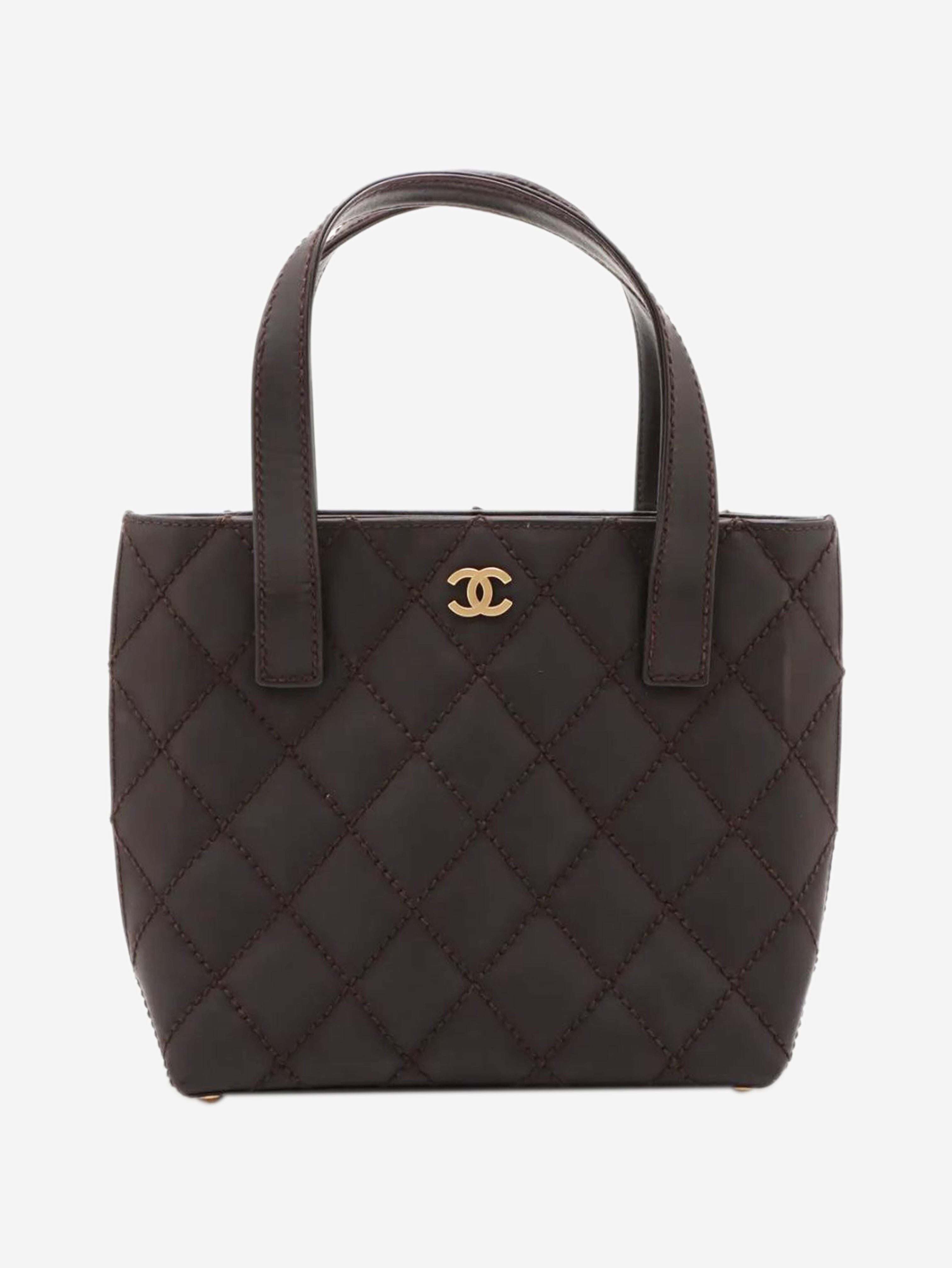 Brown vintage 2003 Wild-Stitch leather tote bag Tote Bags Chanel 