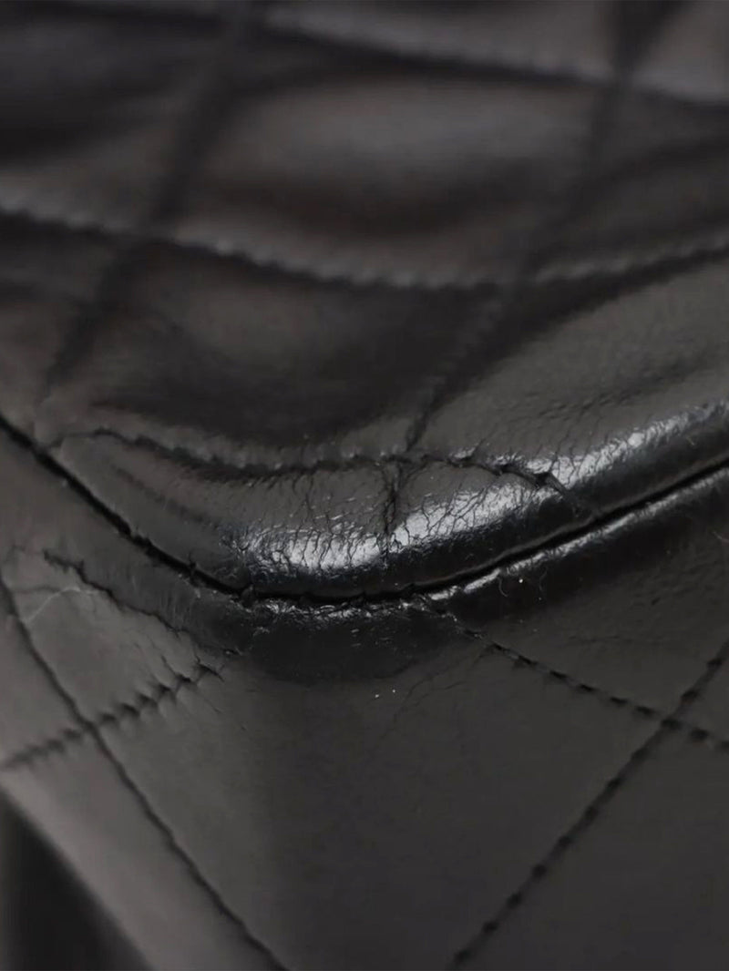 Black vintage 1994 small lambskin Classic Double Flap bag Shoulder bags Chanel 