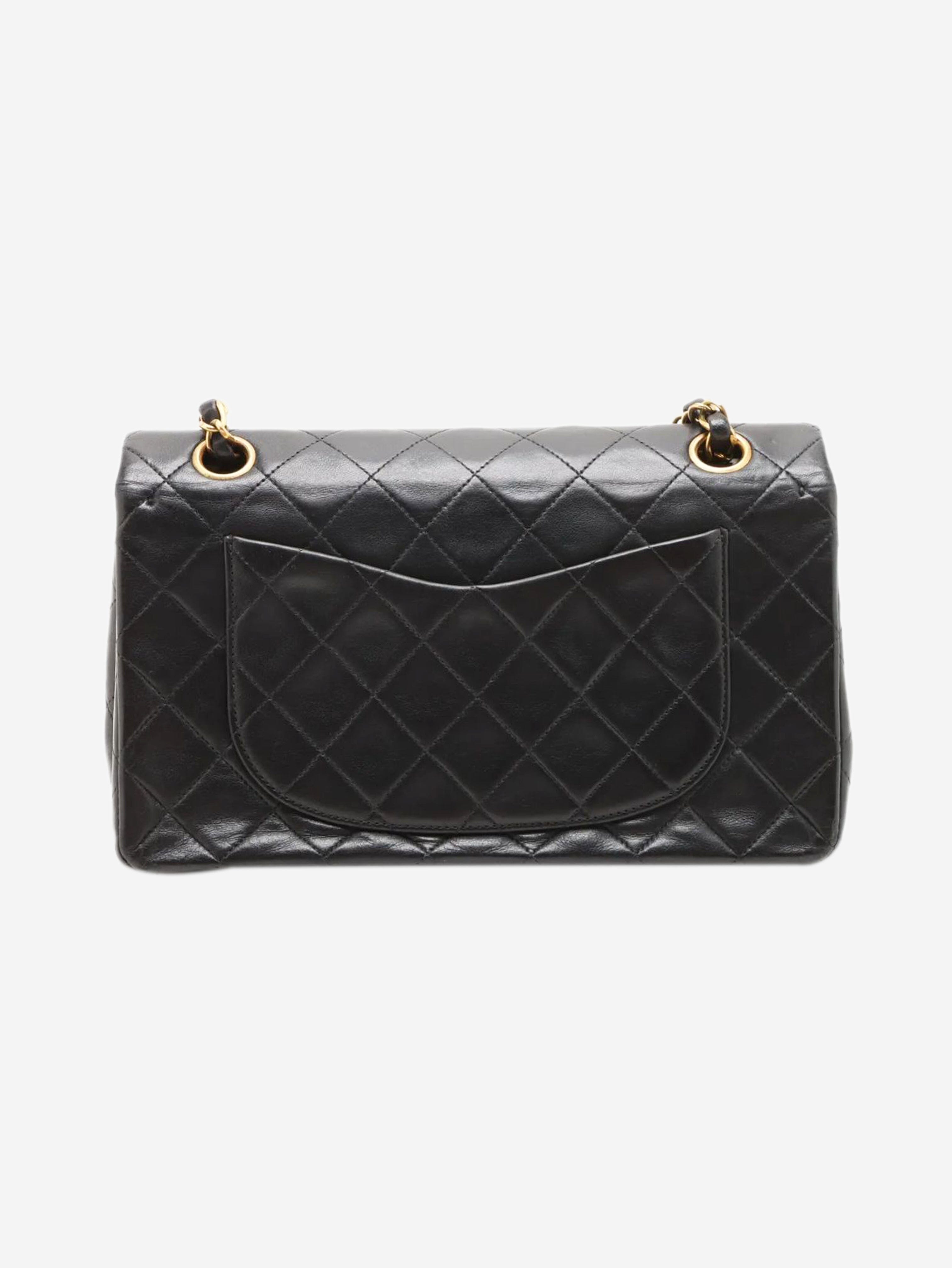 Black vintage 1994 small lambskin Classic Double Flap bag Shoulder bags Chanel 