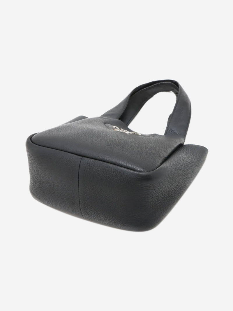 Black Vitello Daino leather mini bag Top Handle Bags Prada 