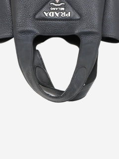 Black Vitello Daino leather mini bag Top Handle Bags Prada 