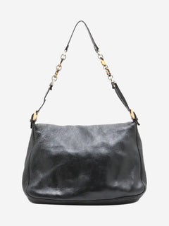 Black Mama Baguette leather bag