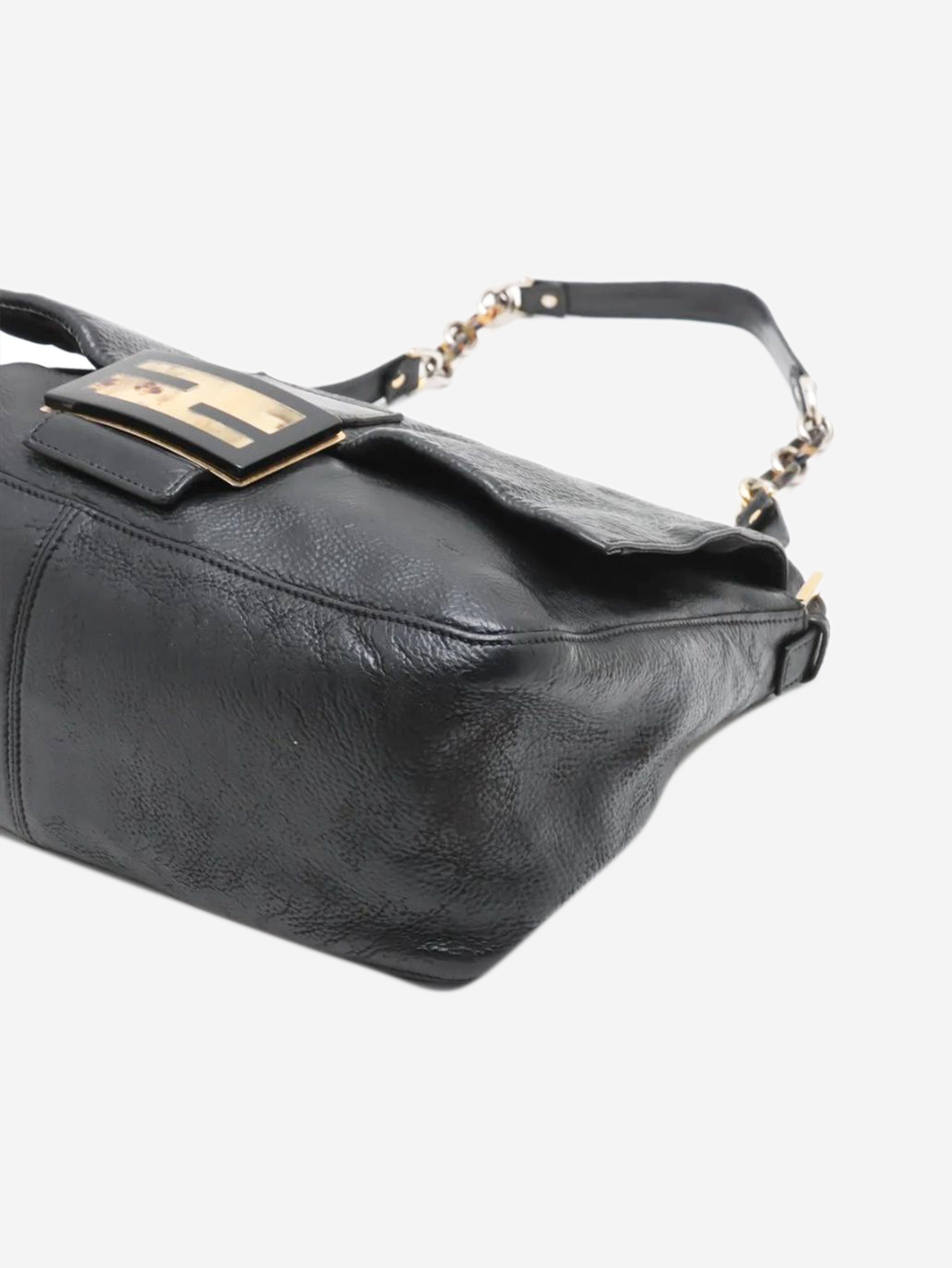 Black Mama Baguette leather bag Shoulder bags Fendi 