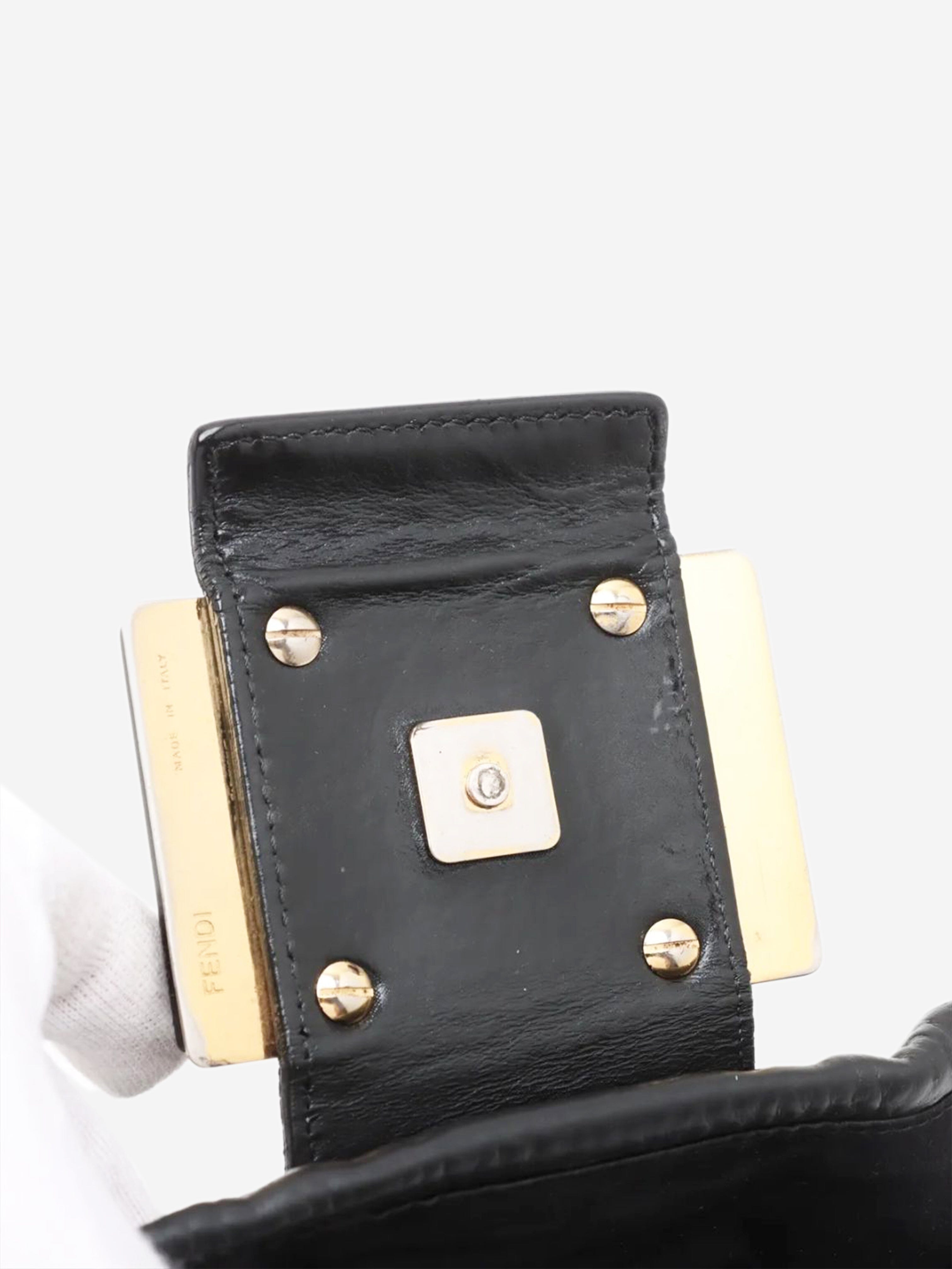 Black Mama Baguette leather bag