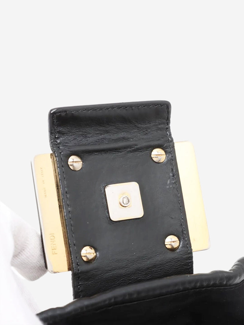 Black Mama Baguette leather bag