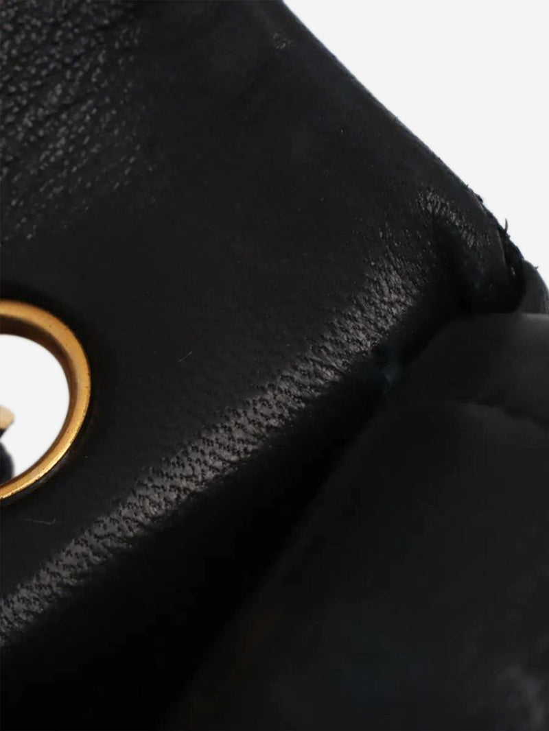 Black vintage 1989 medium lambskin Classic Double Flap bag Shoulder bags Chanel 