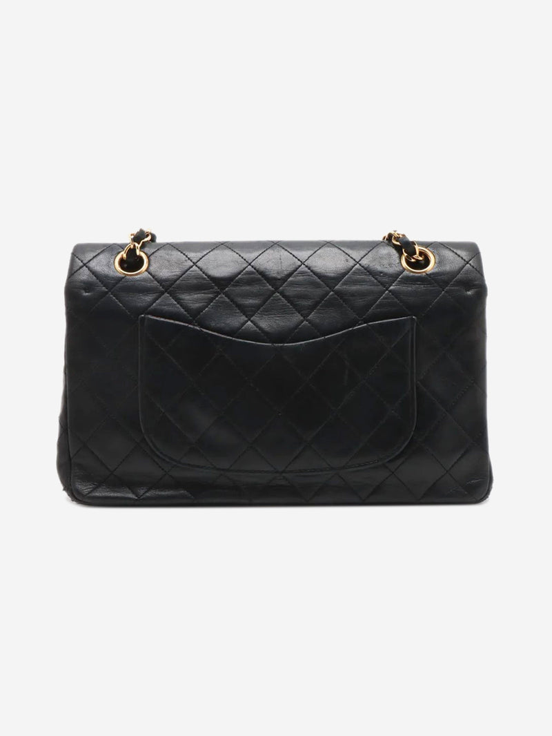 Black vintage 1989 medium lambskin Classic Double Flap bag Shoulder bags Chanel 