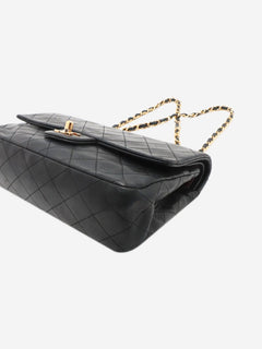 Black vintage 1989 medium lambskin Classic Double Flap bag Shoulder bags Chanel 