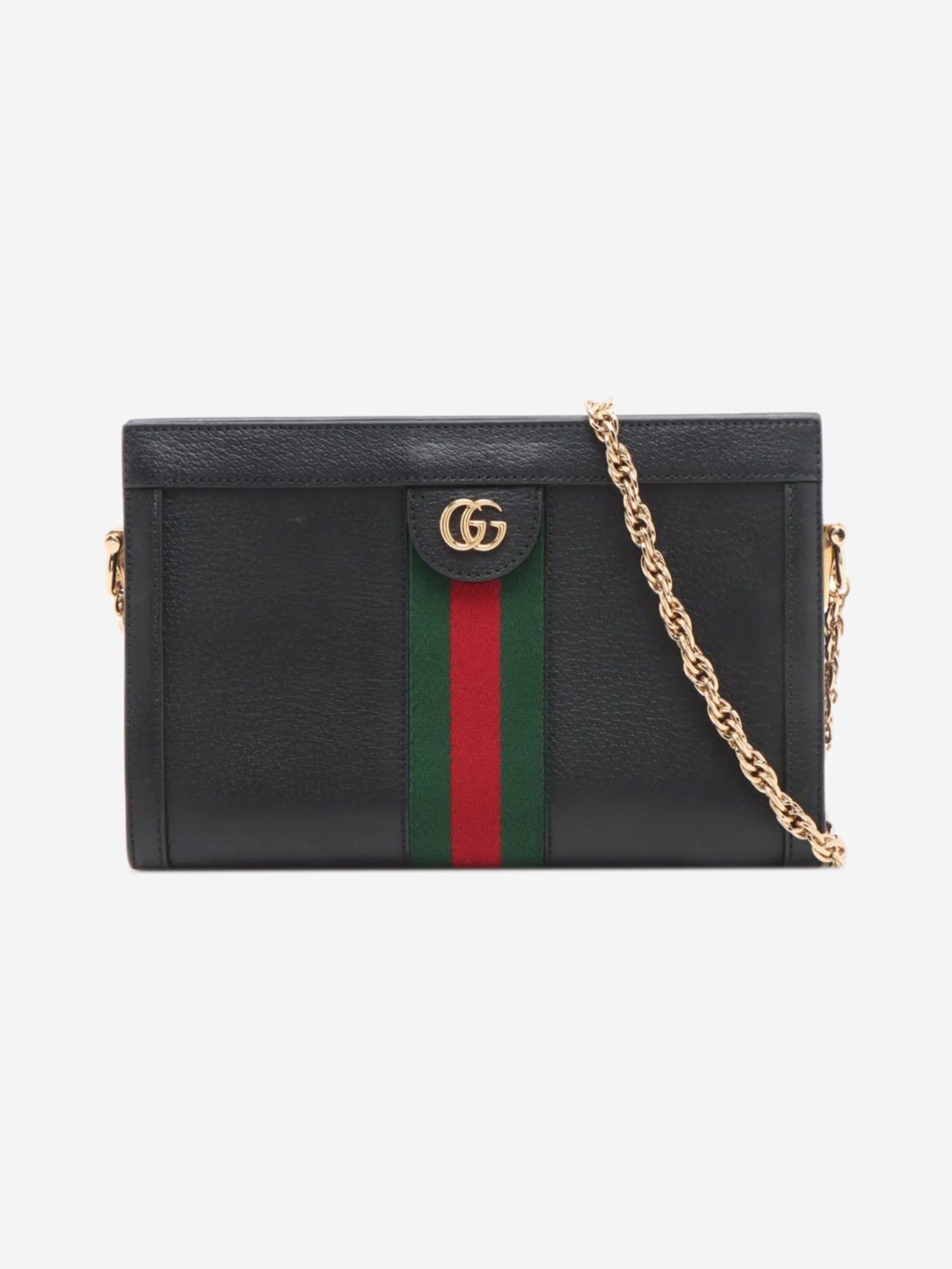 Black Ophidia leather chain shoulder bag Shoulder bags Gucci 