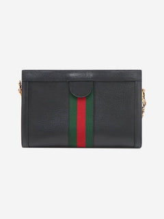 Black Ophidia leather chain shoulder bag