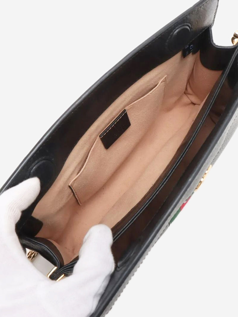 Black Ophidia leather chain shoulder bag Shoulder bags Gucci 