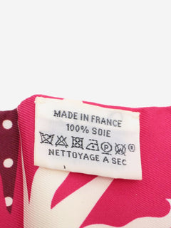 Pink silk printed twilly Scarves Hermes 