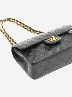 Black vintage 1994 small lambskin Classic Double Flap bag Shoulder bags Chanel 