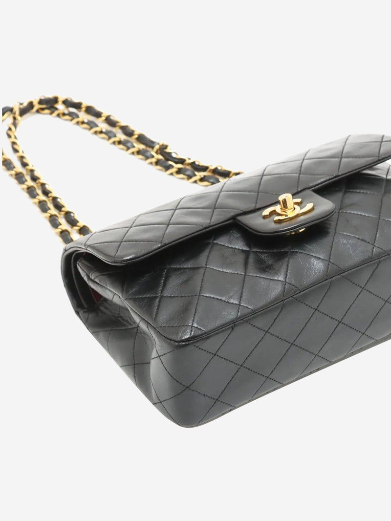 Black vintage 1994 small lambskin Classic Double Flap bag Shoulder bags Chanel 