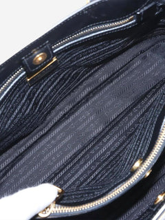 Black Saffiano leather 2way bag
