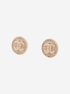 Gold and pink Coco Mark F19C stud earrings Earrings Chanel 