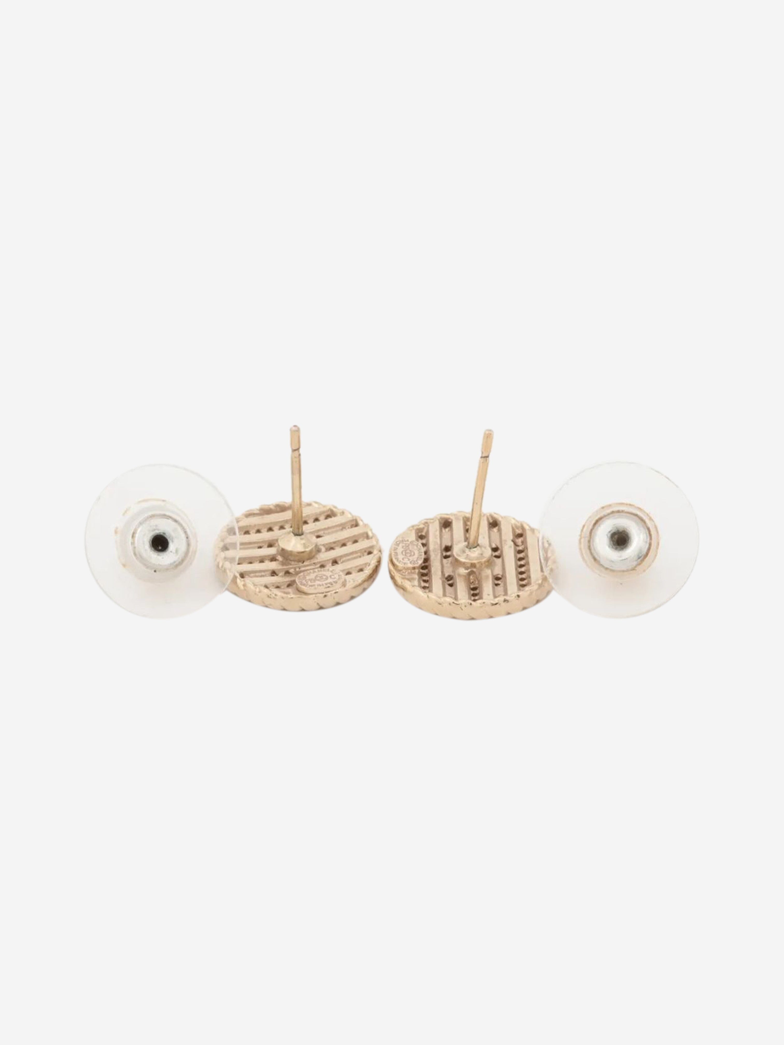 Gold and pink Coco Mark F19C stud earrings Earrings Chanel 