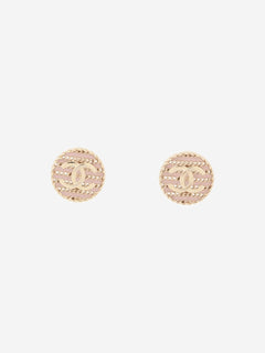 Gold and pink Coco Mark F19C stud earrings Earrings Chanel 