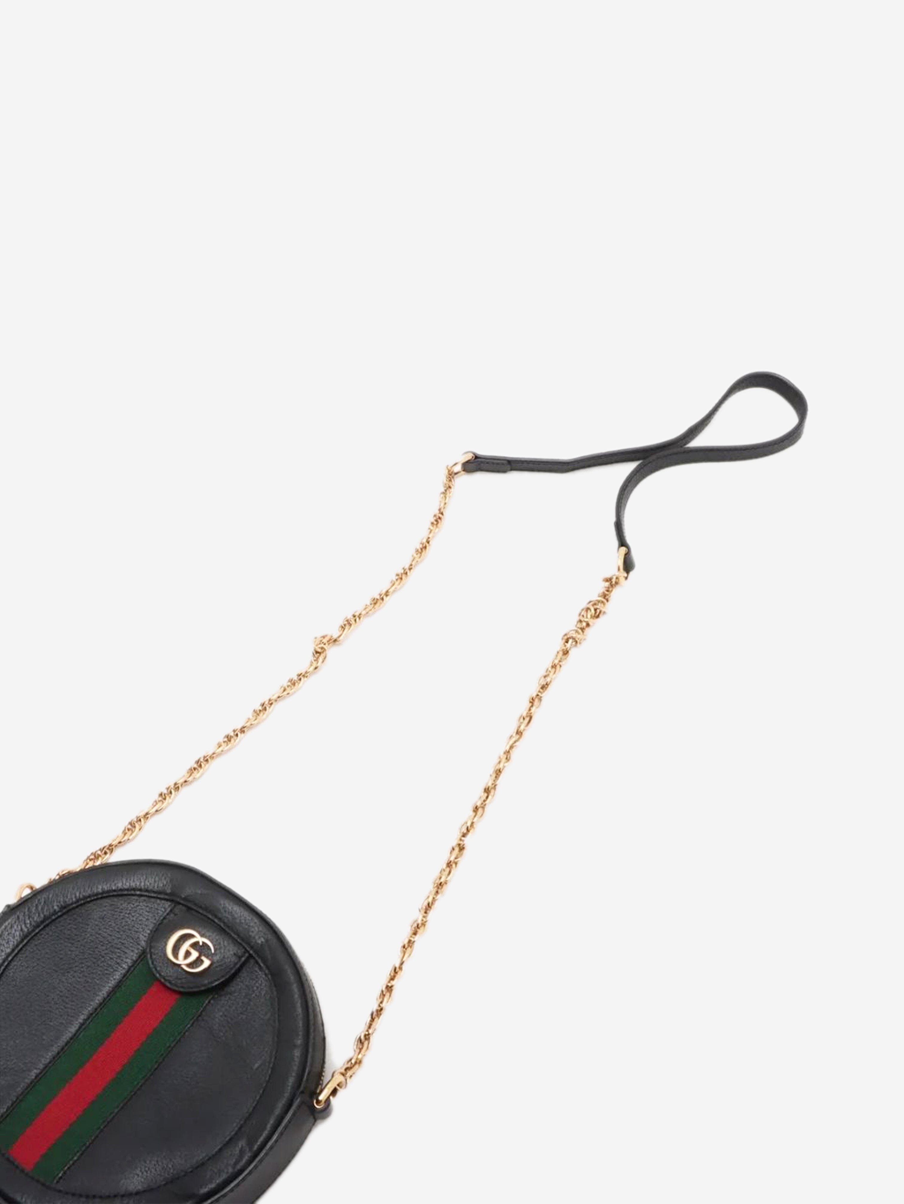 Black Ophidia leather chain shoulder bag Shoulder bags Gucci 