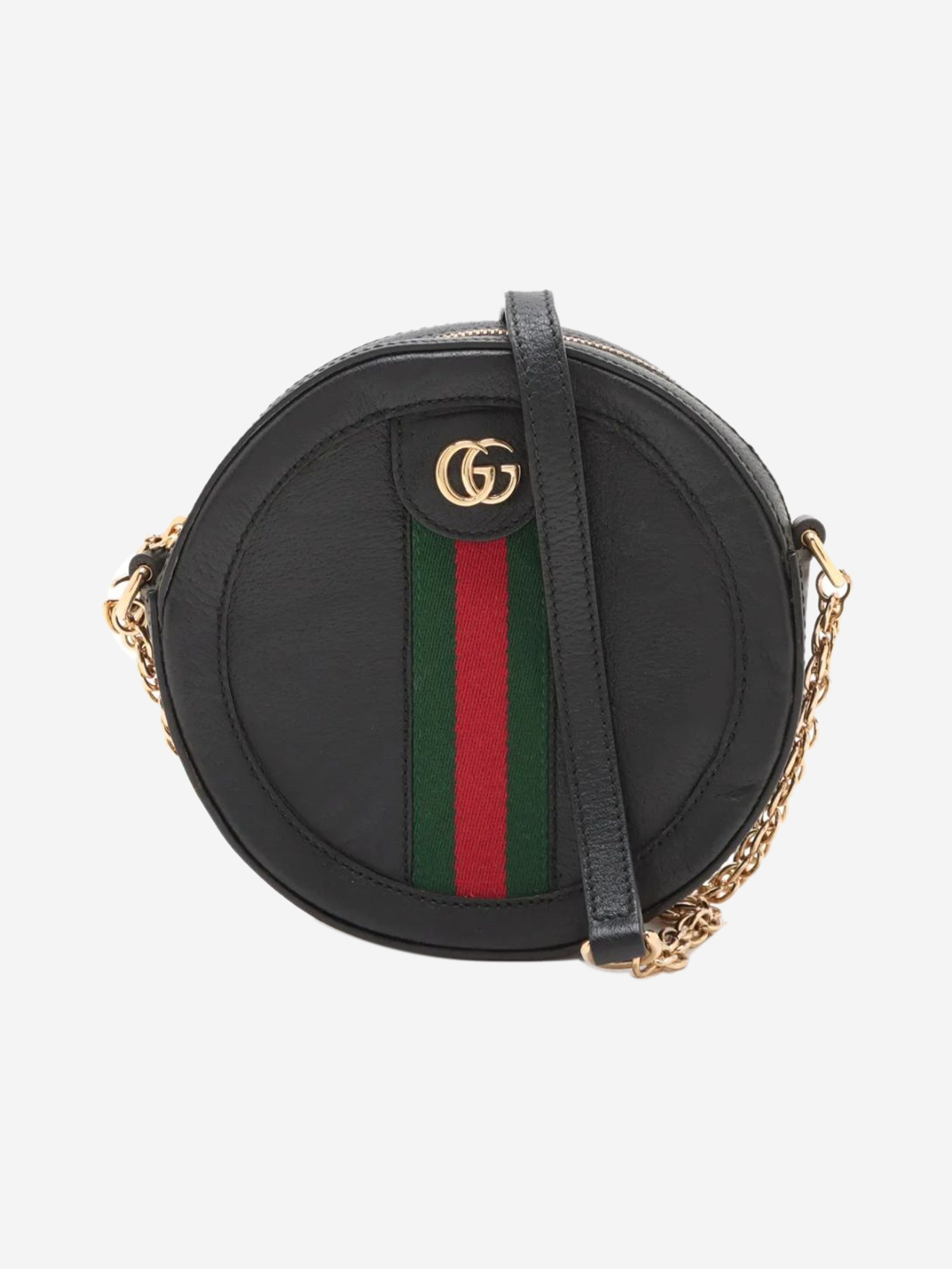 Black Ophidia leather chain shoulder bag Shoulder bags Gucci 