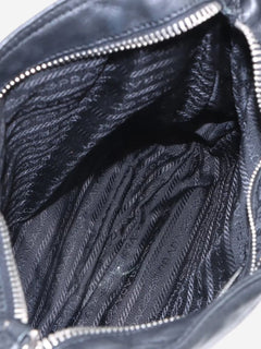 Black leather shoulder bag