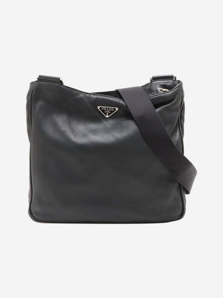 Black leather shoulder bag product image