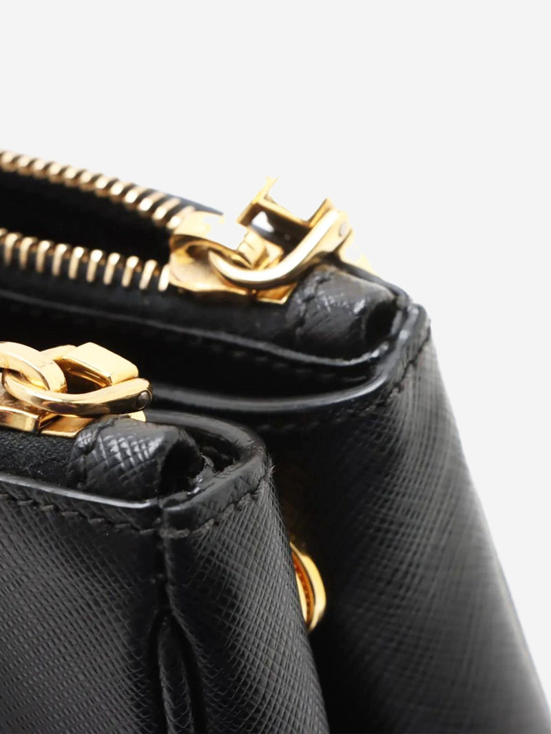 Black Saffiano leather Galleria 2way bag Shoulder bags Prada 