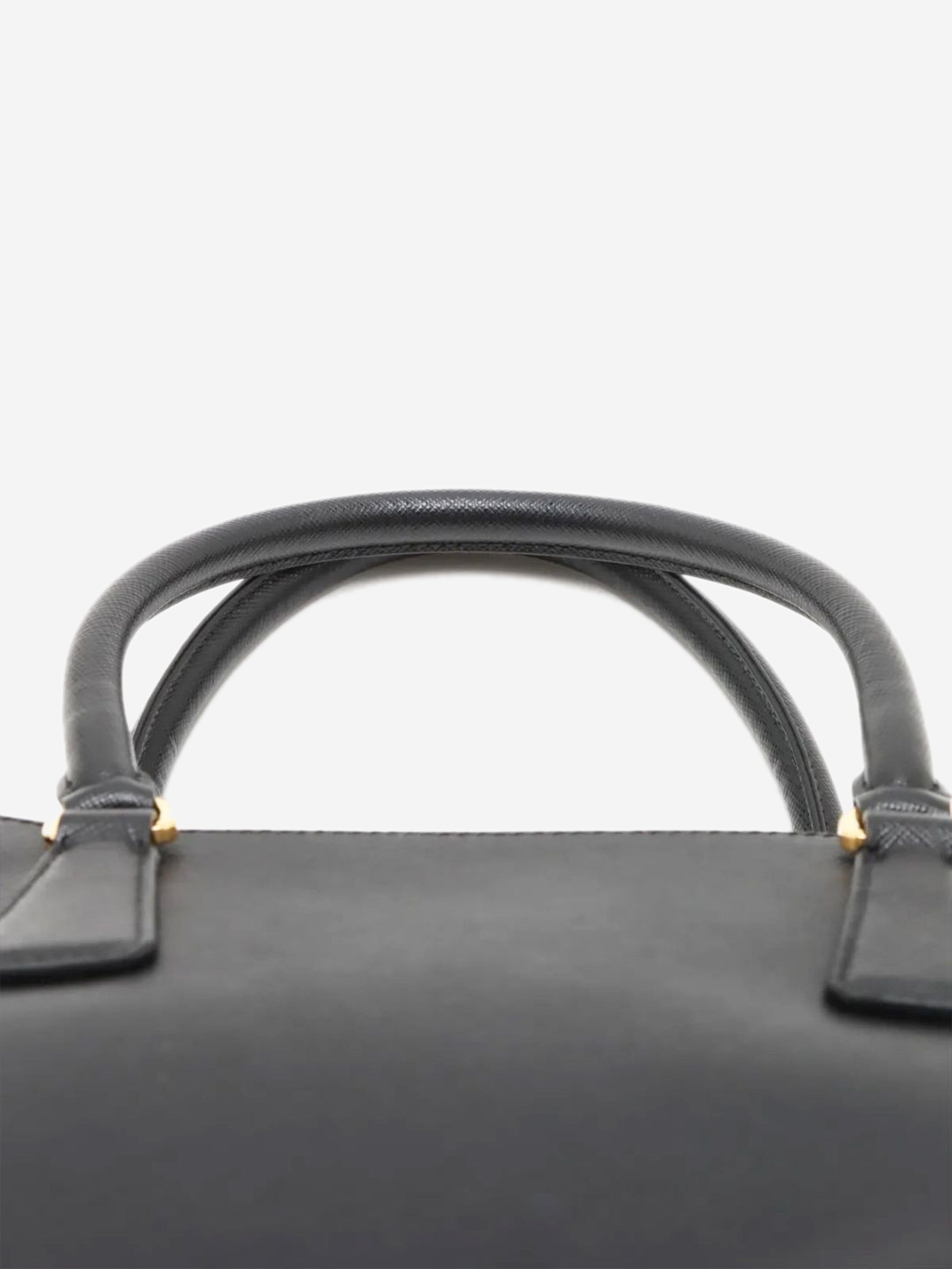 Black Saffiano leather Galleria 2way bag