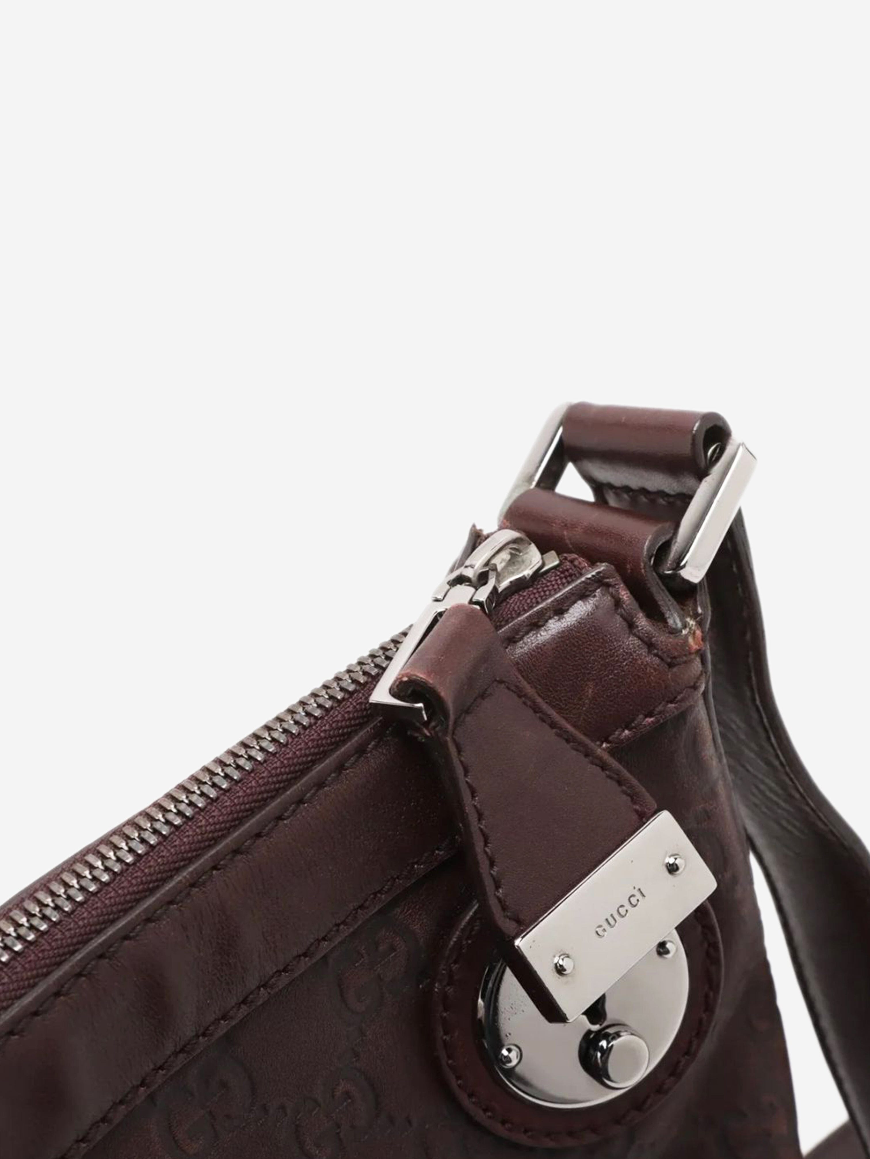 Dark brown Guccissima leather crossbody bag Cross-body Bags Gucci 