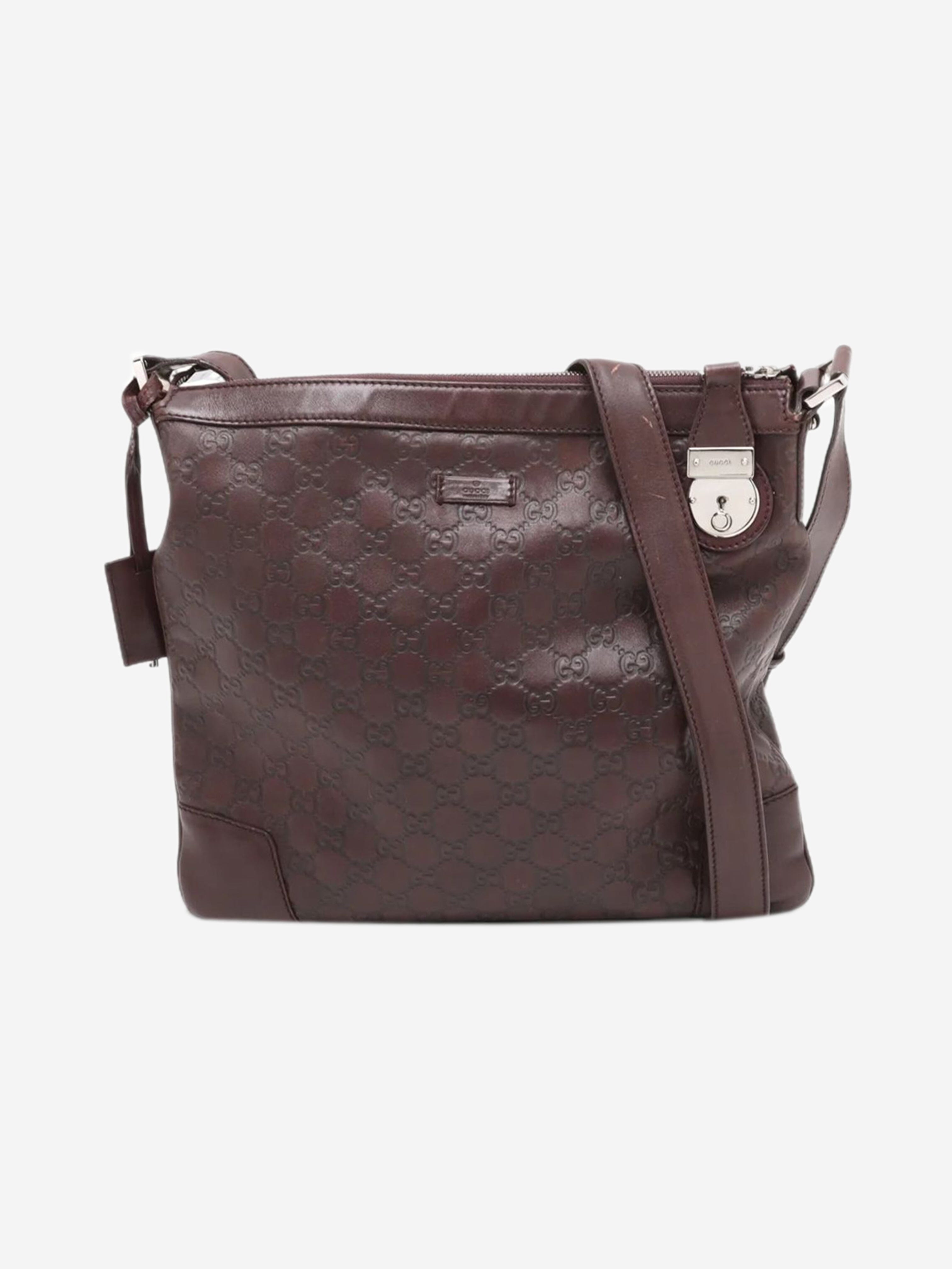 Dark brown Guccissima leather crossbody bag Cross-body Bags Gucci 