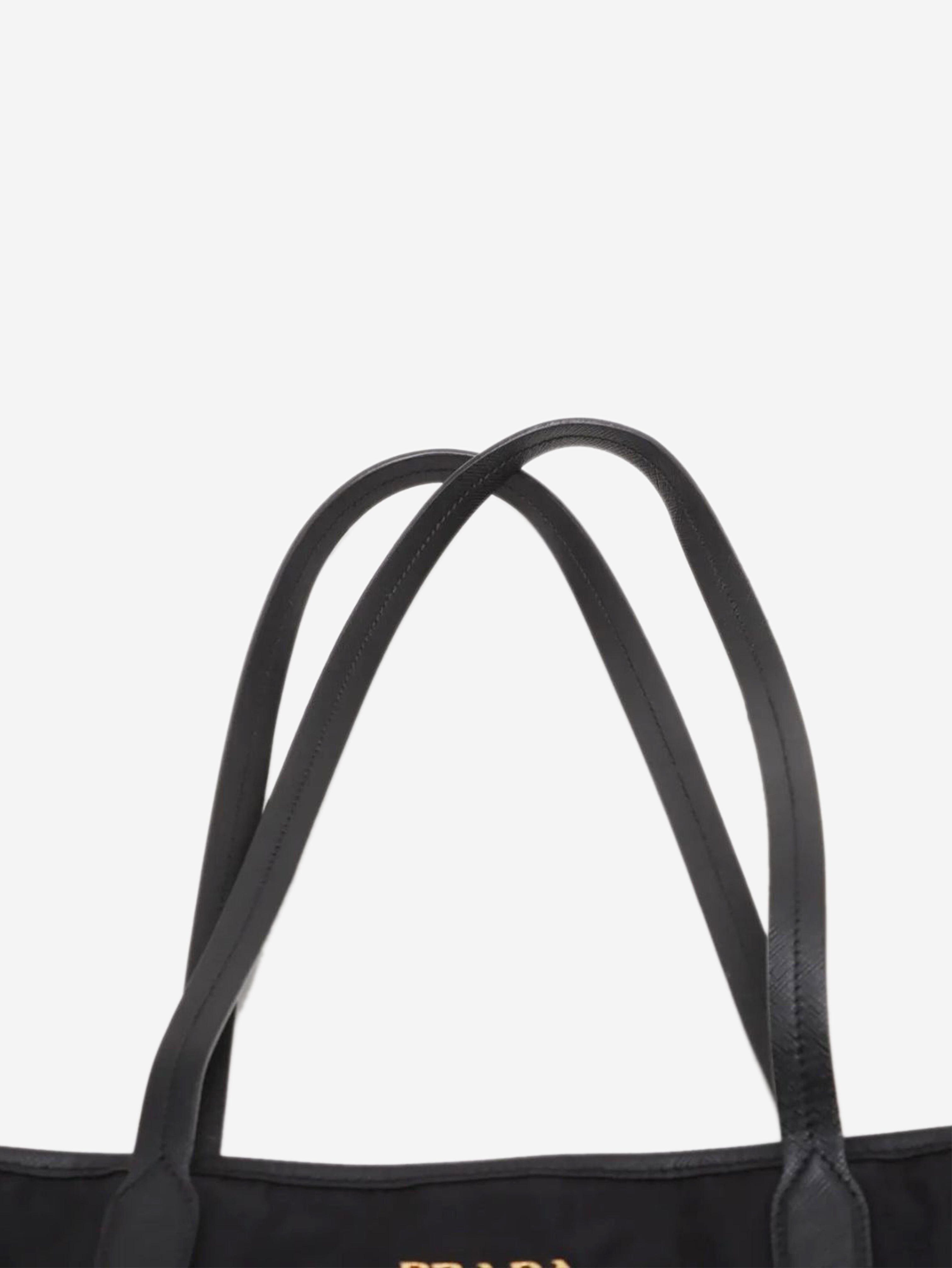Black Tessuto nylon & leather tote bag Tote Bags Prada 