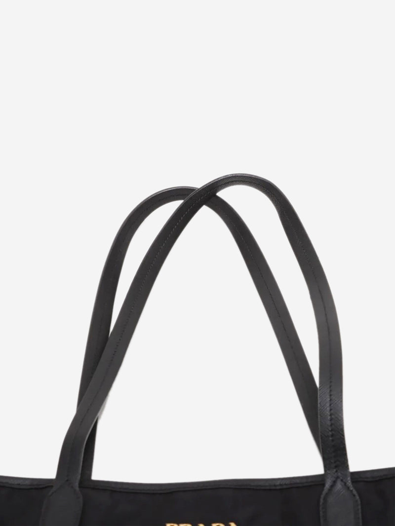 Black Tessuto nylon & leather tote bag Tote Bags Prada 