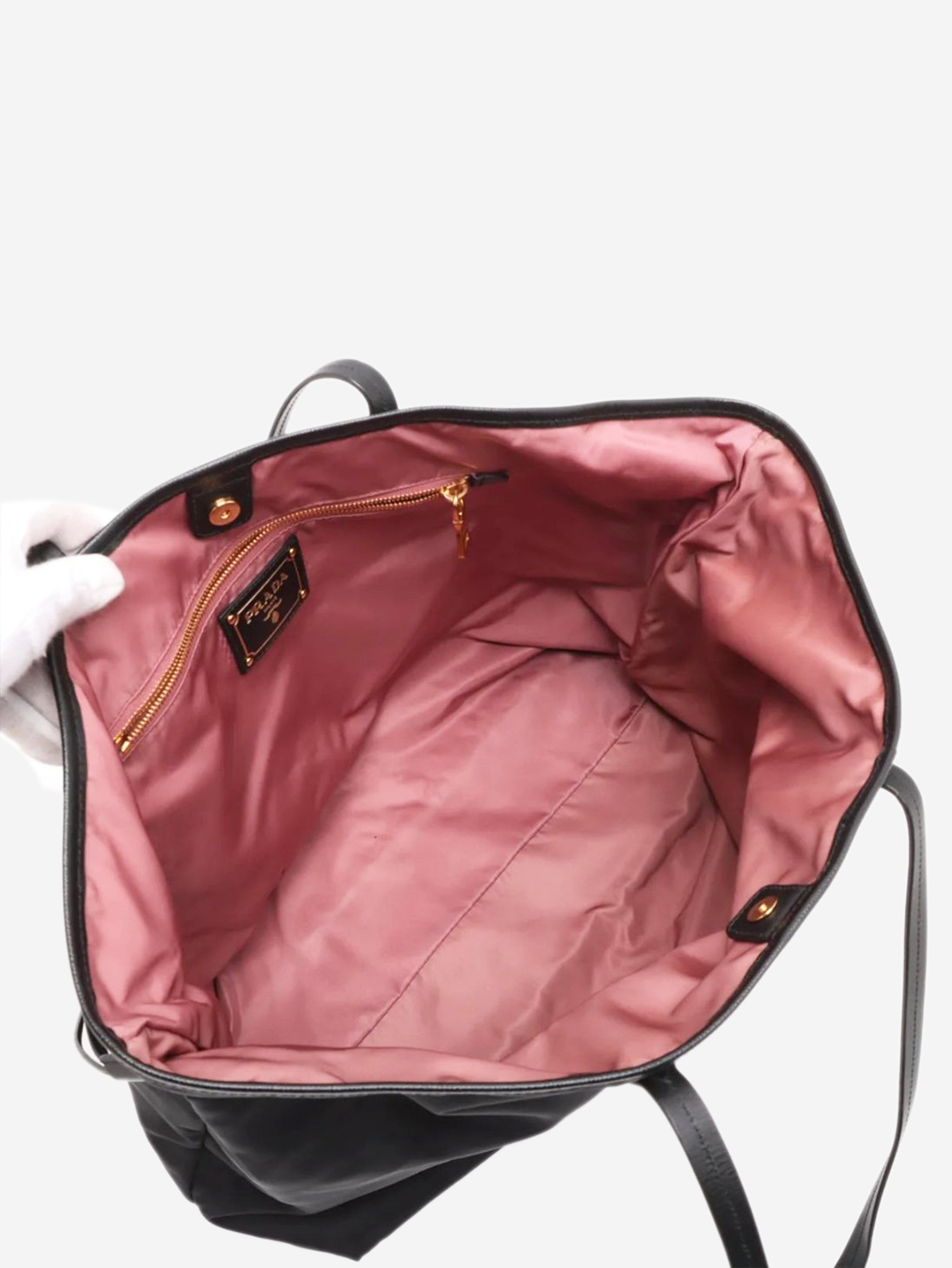 Black Tessuto nylon & leather tote bag Tote Bags Prada 