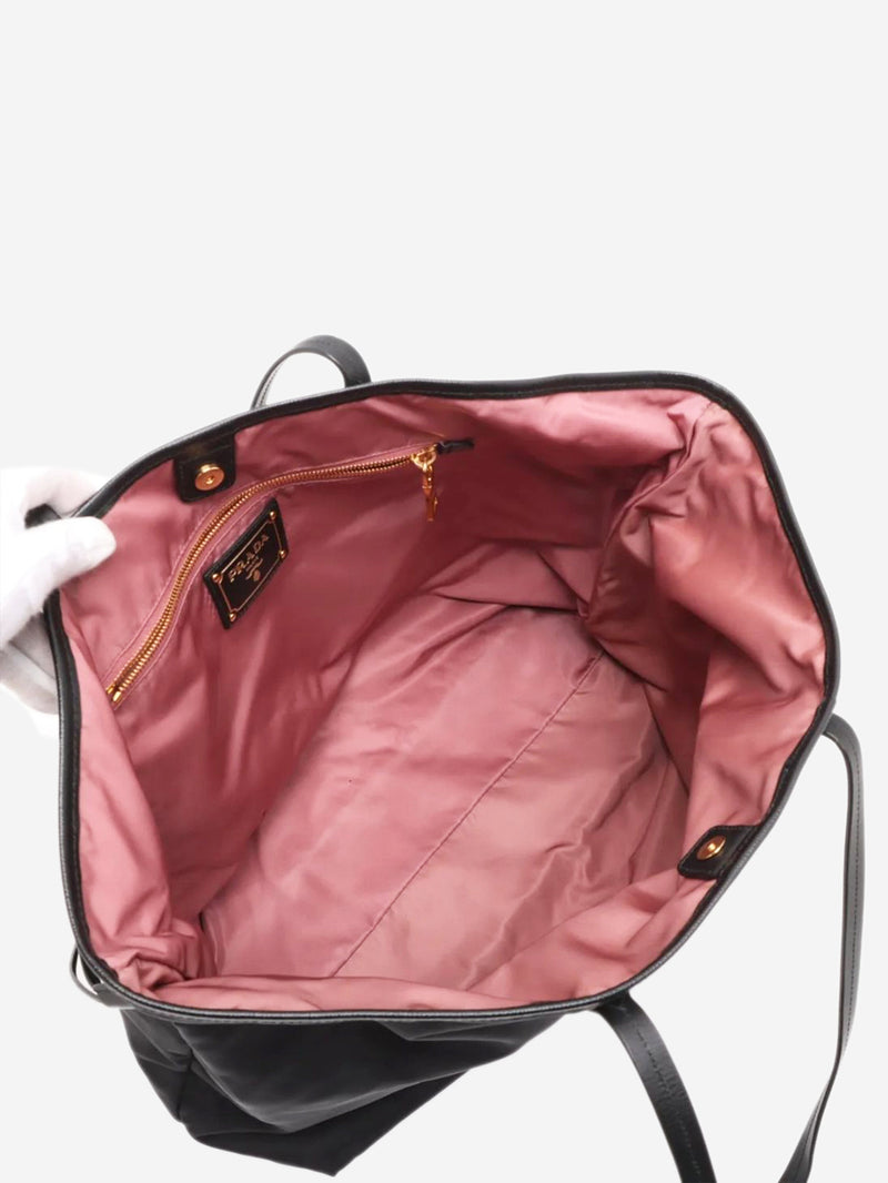 Black Tessuto nylon & leather tote bag Tote Bags Prada 