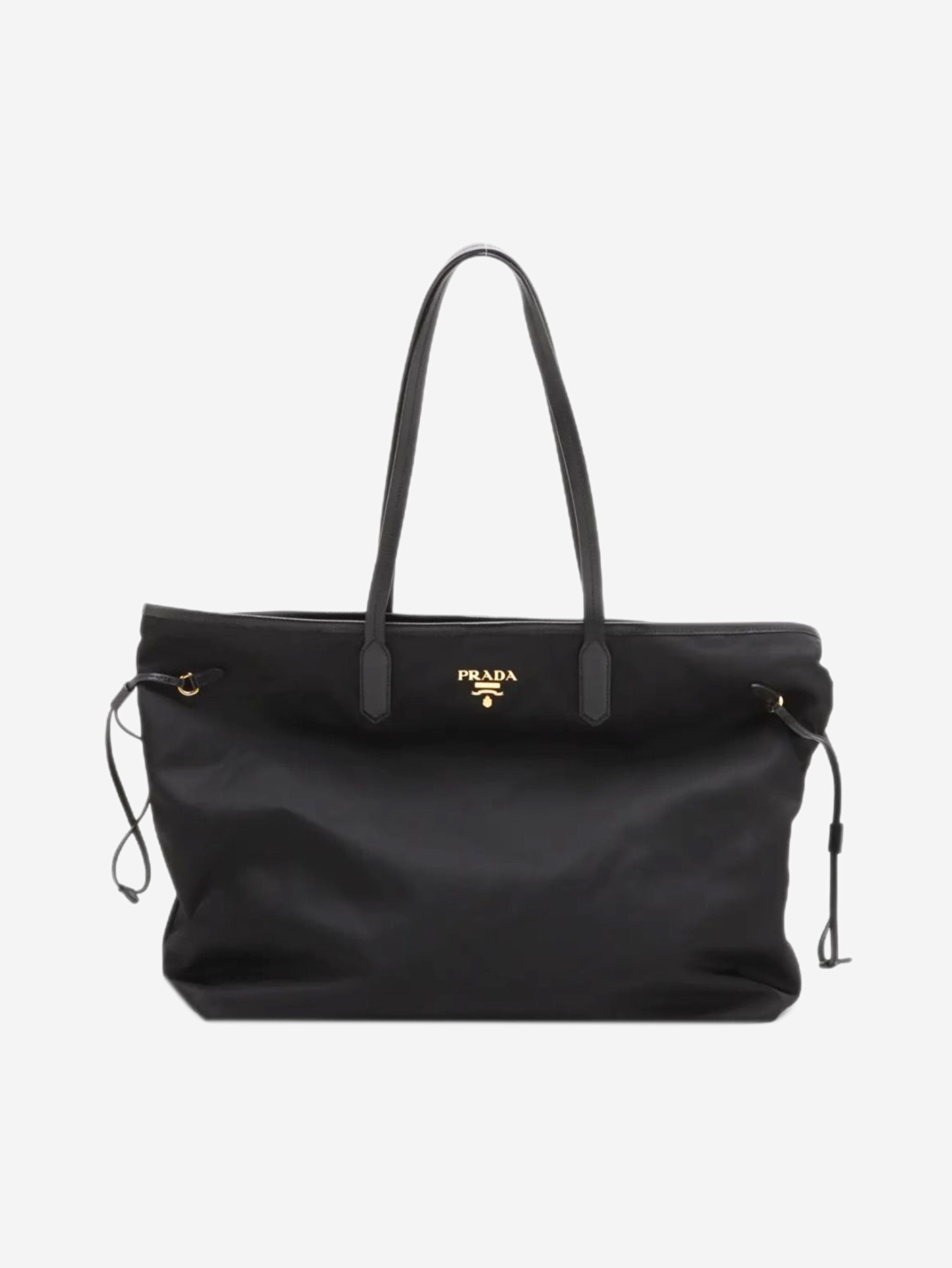 Black Tessuto nylon & leather tote bag Tote Bags Prada 